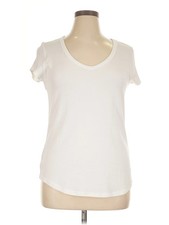 Cynthia Rowley TJX Women Ivory Sleeveless T-Shirt XL
