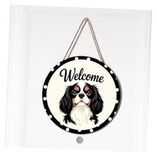 Wreath Hangers For Front Door Welcome Home Sign, Cute 12x12 inch Puppy Dog