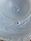 Pair Of Vintage  Light Shades Mid Century Semi Flush Mount Blue Dome Floral — photo 9