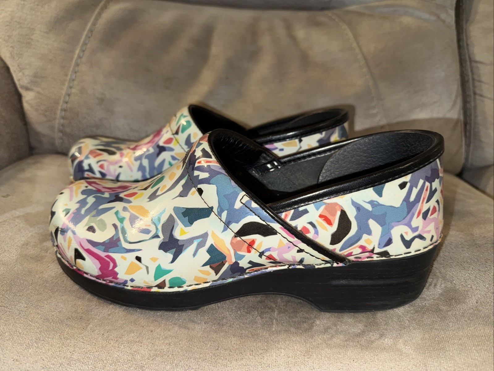 Dansko Professional Psychedelic Multicolor Patent… - image 1