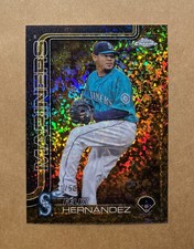 2025 Topps Gilded #119 Felix Hernandez Chrome Gold Mini-Diamond Refractor #31/50