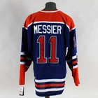 Mark Messier Autographed Heroes of Hockey Edmonton Oilers Blue Jersey UDA