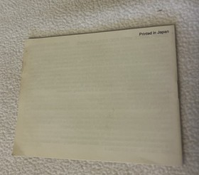 Folleto manual de instrucciones Days of Thunder solo Nintendo Nes aut&eacute;ntico