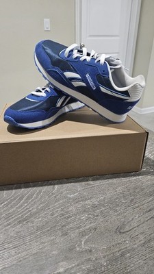 Reebok Men's Blue/White Low Top Lace-Up Athletic Sneakers Colorblock