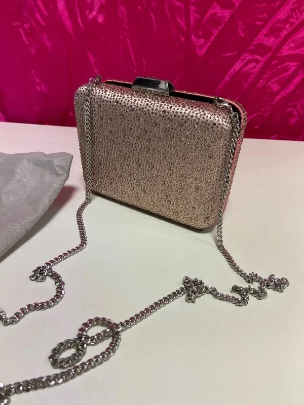 Pochette Da Sera Con Strass Donna – Borsa A Tracolla Glitterata Di Lusso Per Feste E Matrimoni
