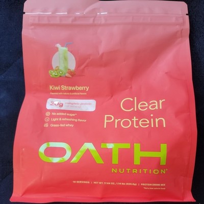 Oath Nutrition Clear Protein Powder - Kiwi Strawberry - Exp 10/28/26. Sealed.