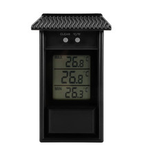 Min Max Digital Thermometer with LCD - Wall Mounted Recording Max and Min Temper