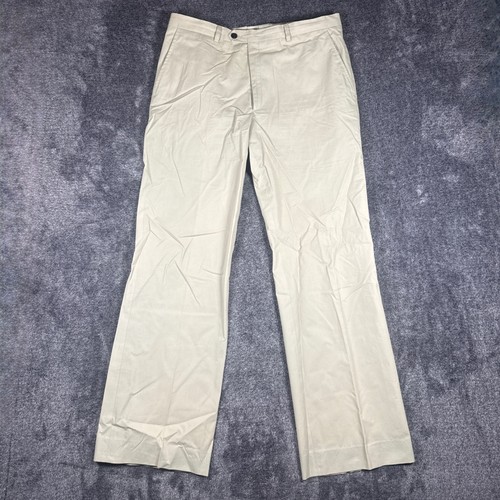Dries Van Noten, Vintage Dries Van Noten Pants Mens 50 Beige Cotton Flare Leg Made in Belgium