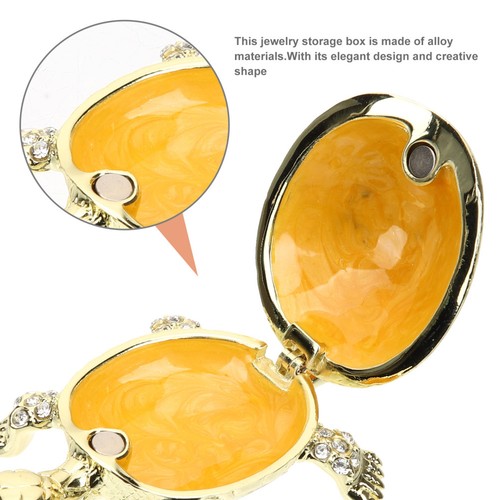  Tartaruga in metallo ornamenti Miss contenitore portagioie portagioie - Foto 3 di 12