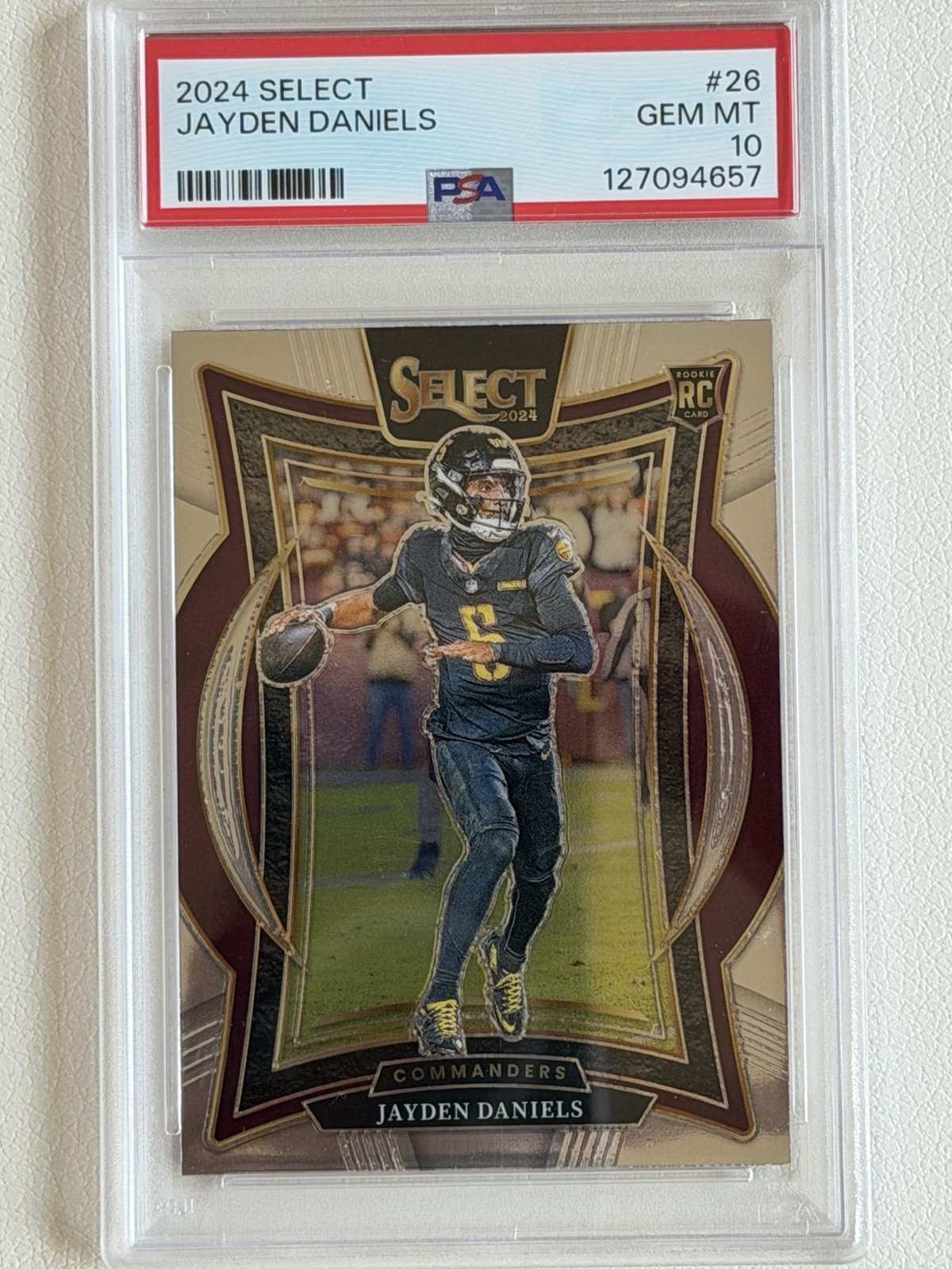2024 Panini Select Concourse Jayden Daniels #26 PSA 10 GEM MT Rookie RC 8d2
