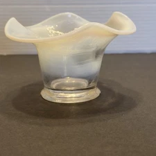 Vintage Fenton French Opalescent Glass Blackberry Spray Small Bowl or Vase