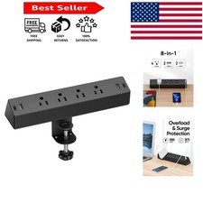 8-in-1 Desk Clamp Power Strip with USB-C  Outlets - Surge Protector for Home...