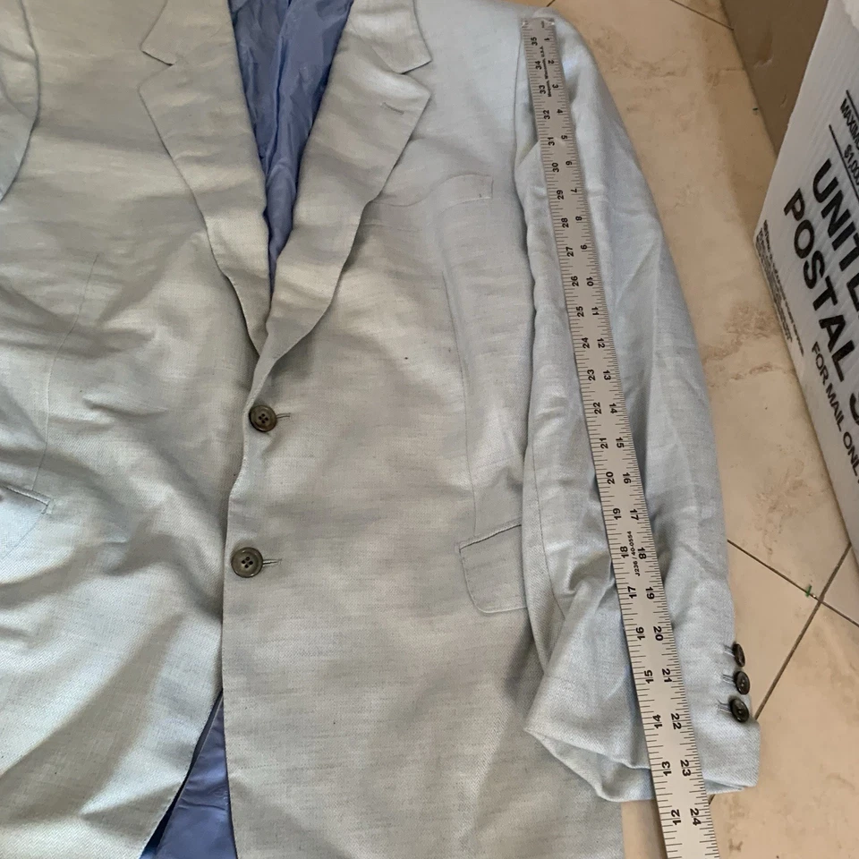 Chaqueta Blazer BRIONI NM TRAIANO Azul Claro Cachemira Pura UK, US 44R / EUR 54R Foto 4 de 4