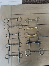 10 English Horse Bits– Horse Trainer Bundle Full Cheek, Eggbutt, Loose Ring more