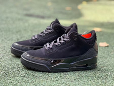 Air Jordan 3 Retro Black Cat CT8532-001 Men's Size 10.5 Triple Black Basketball