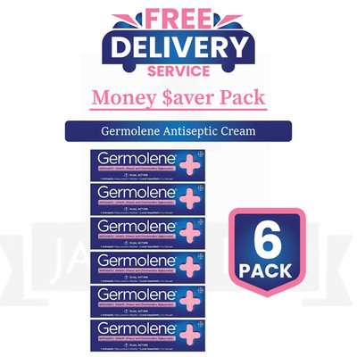 6 x GERMOLENE - Antiseptische Creme Doppelwirkung mit lokalen 30g