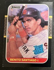 1987 Donruss Benito Santiago Rookie Card (RC) #31 Padres Catcher Fair Scratches