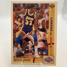 1991-92 Upper Deck Classic Confrontation Michael Jordan, Magic Johnson #34 (ABK)