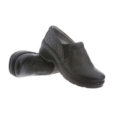 KLOGS Footwear Women's Naples Soft Toe Non-Slip Clogs, Black Tooled, Size Option
