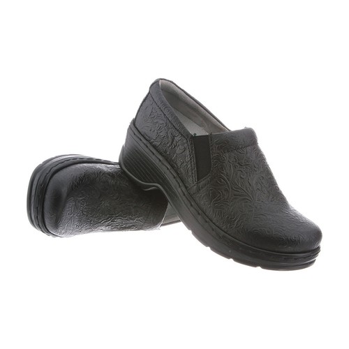 KLOGS Footwear Women's Naples Soft Toe Non-Slip Clogs, Black Tooled, Size Option