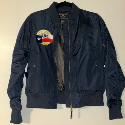 Vintage Holloway  bomber jacket with Miller Lite patch. Excellent Used condition
