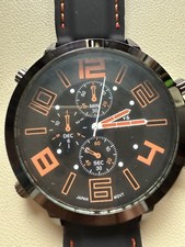Herren Armbanduhr  Schwarz Orange Cool