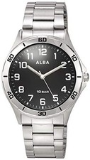 Seiko ALBA AQPK410 Quartz Men's Sports Watch Black Japan Analog New