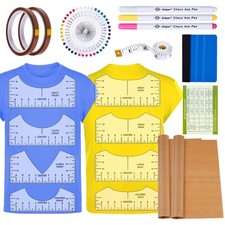 18Pcs Sublimation , Tshirt Ruler Guide Vinyl Alignment Tool, Heat Press , Non...