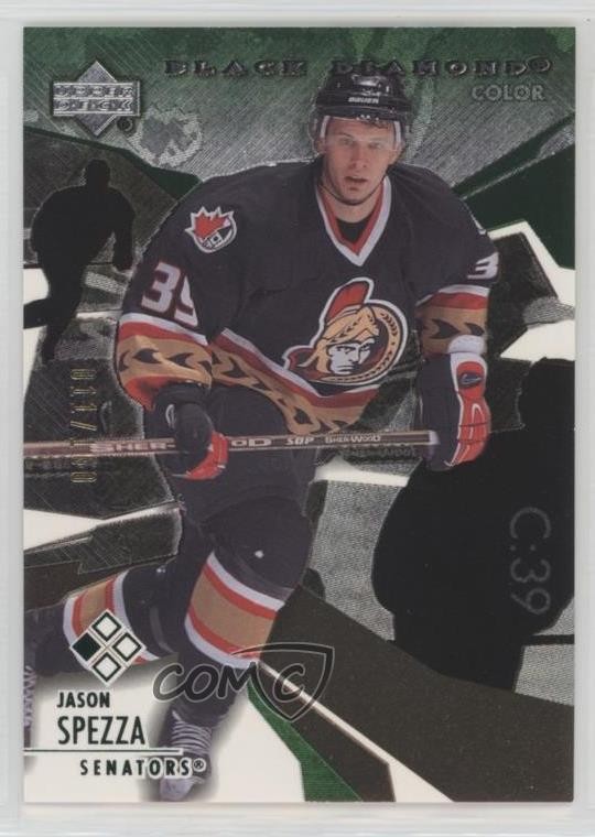 2003-04 Upper Deck Black Diamond Color Green 11/100 Jason Spezza #28 0a6