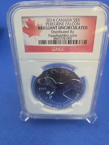 2014 Canada $5 Five Dollar 1oz  Sealed Uncirculated  .999  Silver Coin    C5