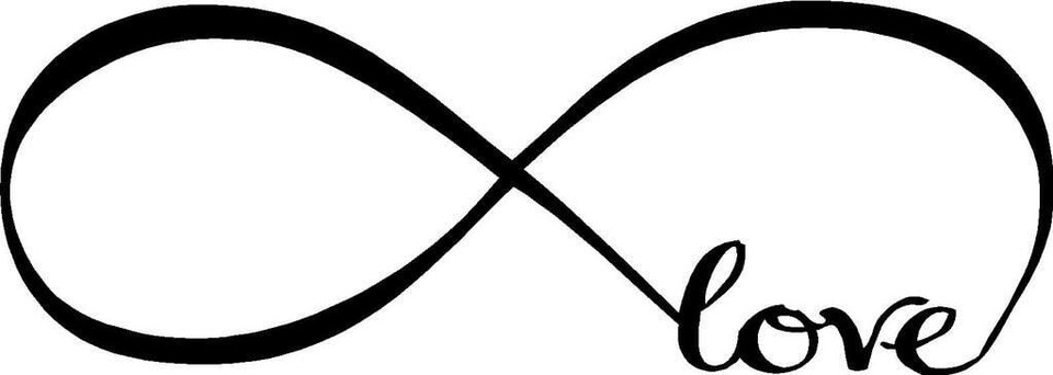 Infinity Symbol Word Love vinyl Wall Art Sticker Decals Home Art ...