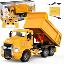 Mack RC Dump Truck Toy for Kids, Remote Control Trucks and Construction Toys