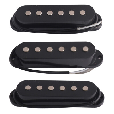 Passive Single Coil Pickups for Fender Strat Style Electric Guitar SSS Black