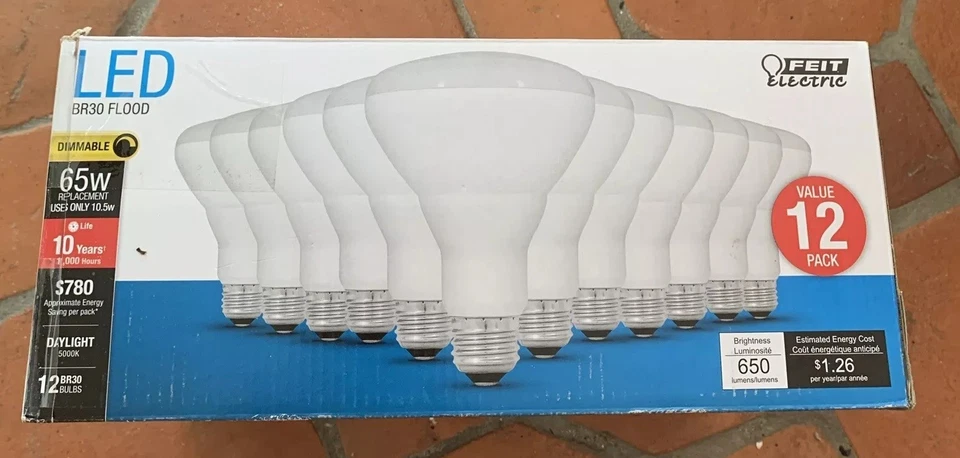 Feit Electric Dimmable Led BR 30 Flood 65W Soft White, 6 Count - Image 3 of 4