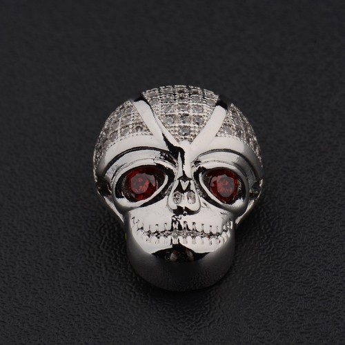 Cubic Zircornia Gemstones Skull Bracelet Necklace Craft Connector Charm Beads - Picture 94 of 189