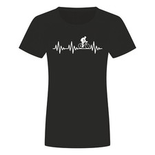 Herzschlag Fahrrad Damen T-Shirt - Ekg Tour Bicycle Rennrad Bike France