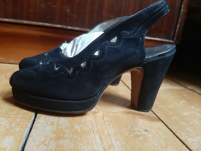 40er Jahre Plateau Schuhe Vintage DEADSTOCK UNGETRAGEN FILM NOIR HOLLYWOOD VAMP