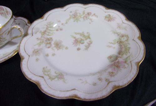 Haviland Co Limoges France Scalloped Double Gold 3 pc Cup-Saucer & 8.5" Plate - Picture 17 of 21