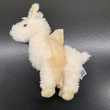 Ganz Festive Ballerina White Llama Plush Gold Tutu Dance Stuffed Plush Toy