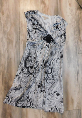 jonathan martin dress designer Vintage Jonathan Martin Blue and Black Chevron Dress Sz 7/8