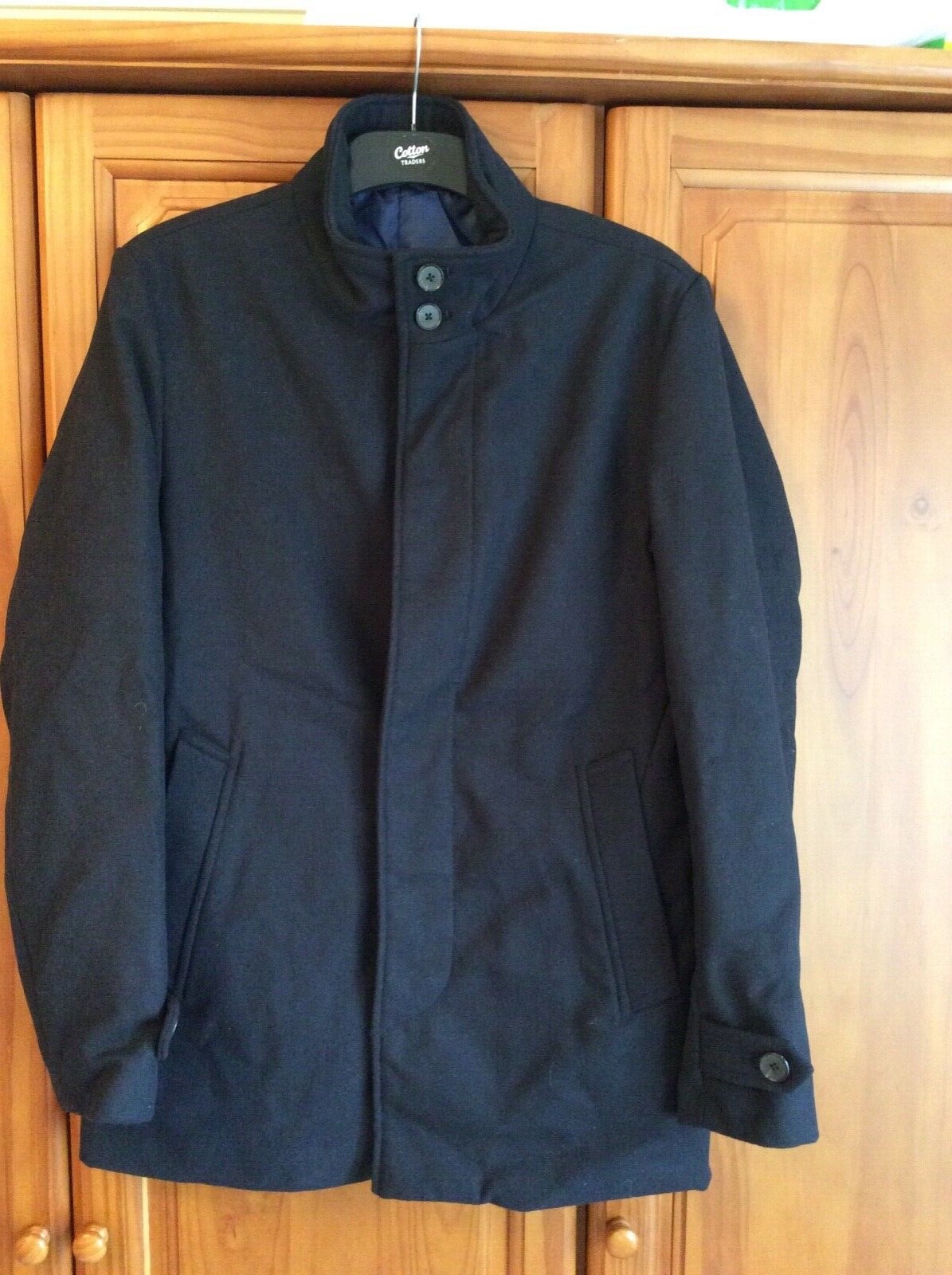 BNWT Marks and Spencer dark navy wool coat M RRP £59