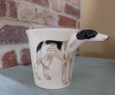 Dog Mug. $23 / Pair!!  Handle Is A 3-D Profile Of Various Dog Breeds. 10 In All.