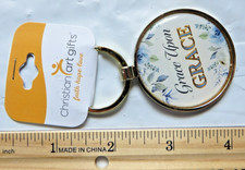 Grace upon Grace Keychain Key Chain Ring Keyring fob Christian gifts John 1:16