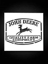 11x11 Inch John Deere Farm Stencil –  Custom, Reusable, Mylar plastic, painting