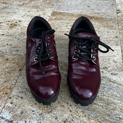 ALDO Fulia Oxford Women's Shoes Red/Burgundy Patent Leather