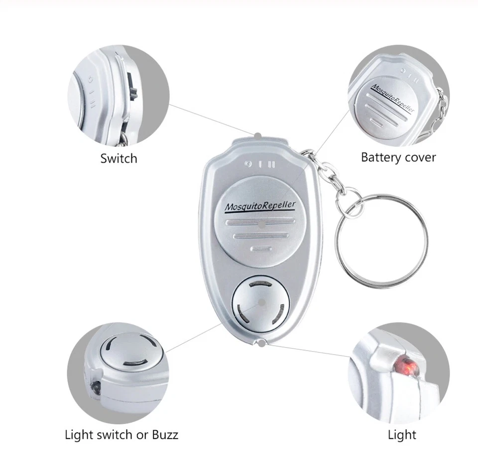 Ultrasonic Repeller Mosquitoes Insect Insecticide Keyring Mosquito - Image 2 of 3