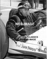 1958 JUAN FANGIO INDY 500 8x10 PHOTO FORMULA ONE CHAMPION GRAND PRIX AUTO RACING