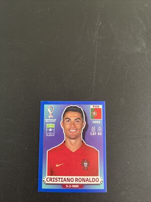 Panini World Cup QATAR 2022 Cristiano Ronaldo POR 18 BLUE Parallel