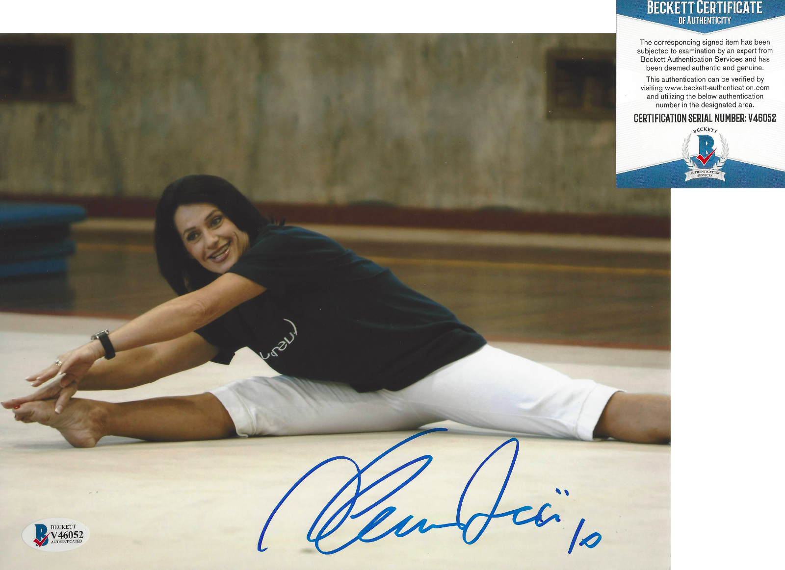 NADIA COMANECI PERFECT 10 OLYMPIC GYMNAST SIGNED 8x10 PHOTO 3 BECKETT