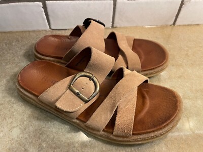 Børn Women 7 UK 38 Caite Slide Sandals Leather BR0037089 MMJI Tan/Brown Natural